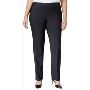 Jm‎ Collection Waverly Denim Tummy Control Slim Leg Pants Plus Size 16WP Petite